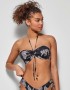 Gisela 2/30095T, Γυναικείο Bikini Top "TIGER"  Στράπλες με μπανέλα και προφορμάρισμα, ΜΑΥΡΟ